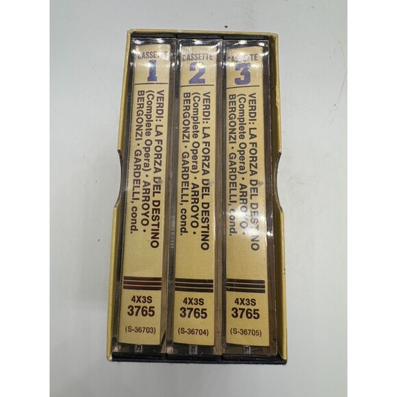 Verdi La Forza del Destino Complete Opera 3x Cassettes Arroyo Bergonzi Angel - Picture 4 of 9